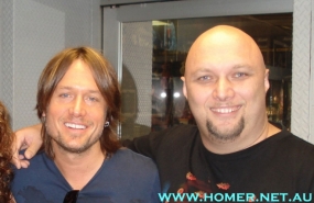 Keith Urban and Homer at The Guitar Centre in LA