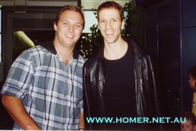 Gary Cherone(Extreme) and Homer during his stint in Van Halen in late 90's