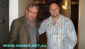 Lewis Black and Homer at the MGM Grand in Las Vegas. Check out Lewis' comedy or the Robin Williams movie 'Man of the Year'